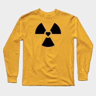 Radioactive Sign Radiation Symbol Nuclear Hazard Heart Long Sleeve T-Shirt